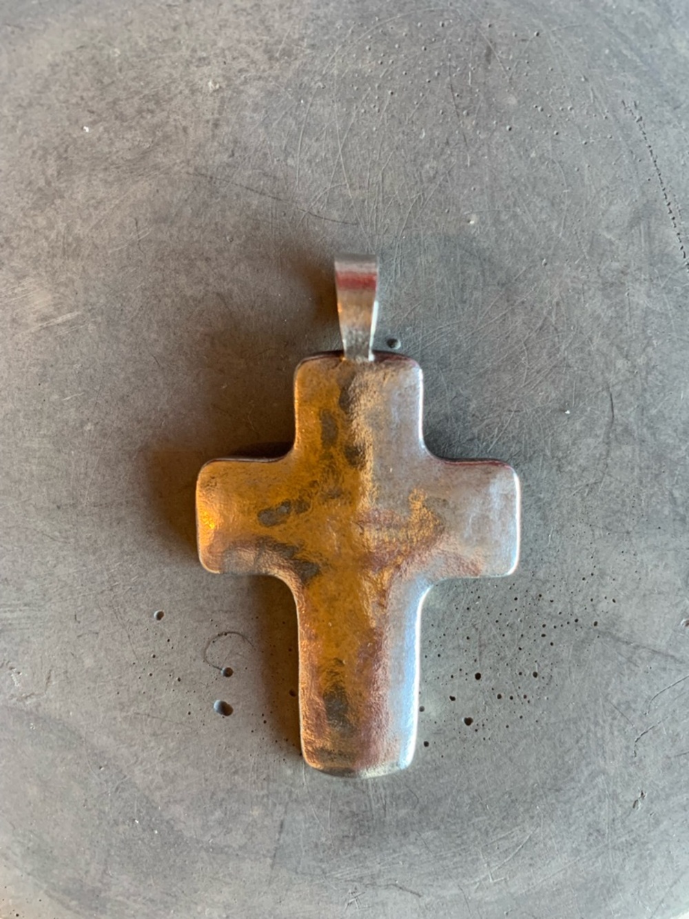 Silpada Hammered Sterling Silver Statement Cross